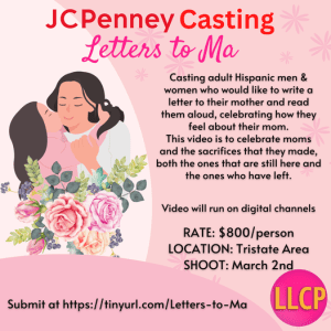 Casting Adult Hispanics for a JC Penney Commercial in the NY Tri-State Area