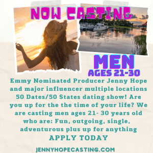 Nationwide Casting Call for Men “50 Dates in 50 States”