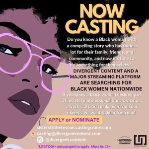 Sisters to the Rescue Casting Black Women Nationwide