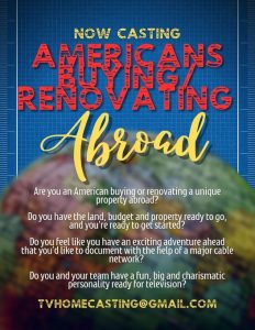 Read more about the article Worldwide Casting For Americans Buying or Renovating a Property Abroad