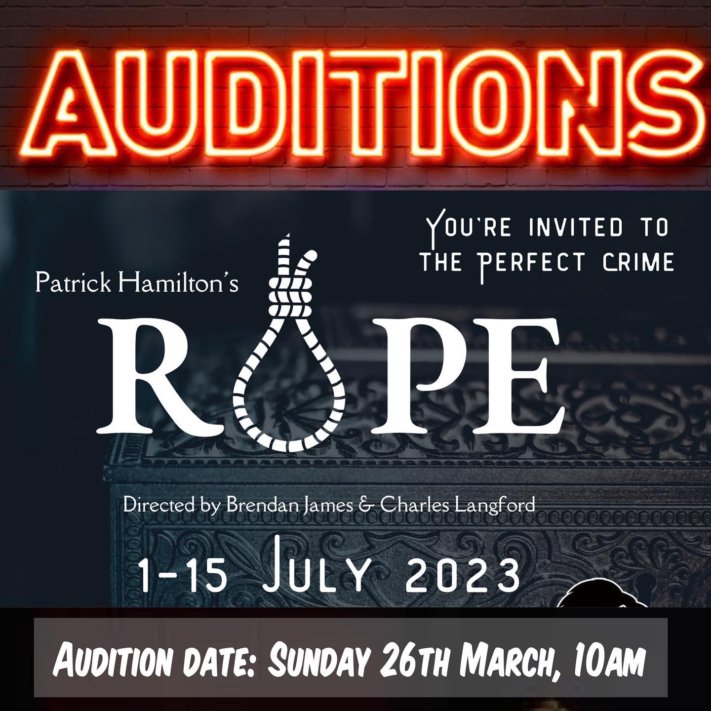 Read more about the article Community Theater Auditions in Brisbane, Australia for “Rope” Stage Play