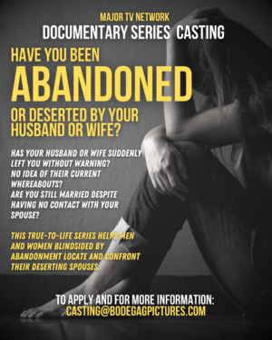 Documentary Casting People Who Were Abandoned By Husband or Wife