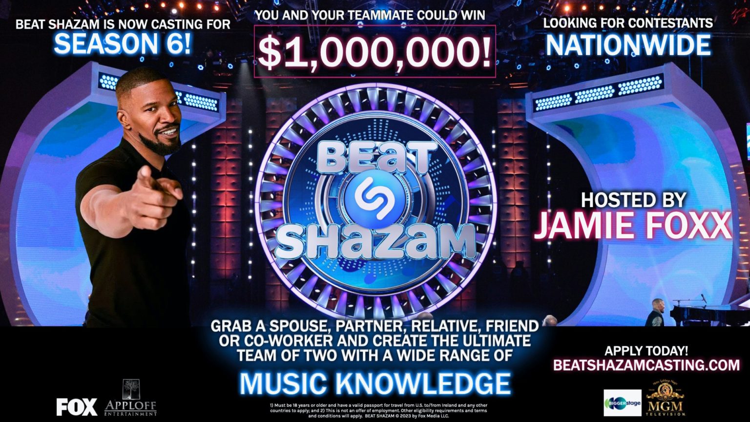 Beat Shazam With Jamie Foxx Casting Call for Season 7 Auditions Free