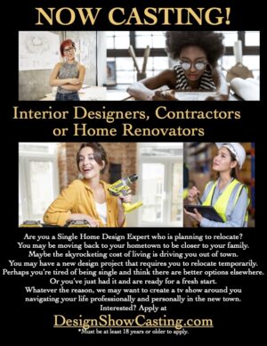 Design Show Casting Contractors, Designers and Home Reno Experts Nationwide