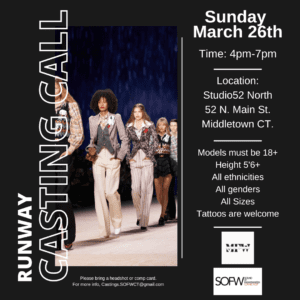 Modeling in Connecticut for Runway Fashion Show