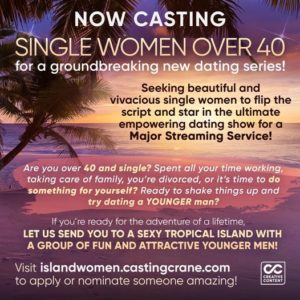 New Dating Show Casting Call for Single Ladies 40+