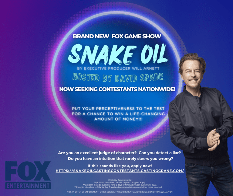 New FOX Show “Snake Oil” With David Spade Now Casting Nationwide