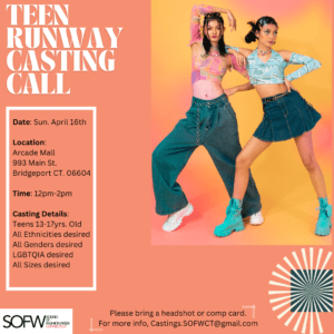 Read more about the article Teen Runway Model Casting Call in Bridgeport, CT.