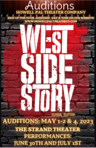 Read more about the article Theater Auditions for “West Side Story” Ages 12 to 21 in Howell, NJ