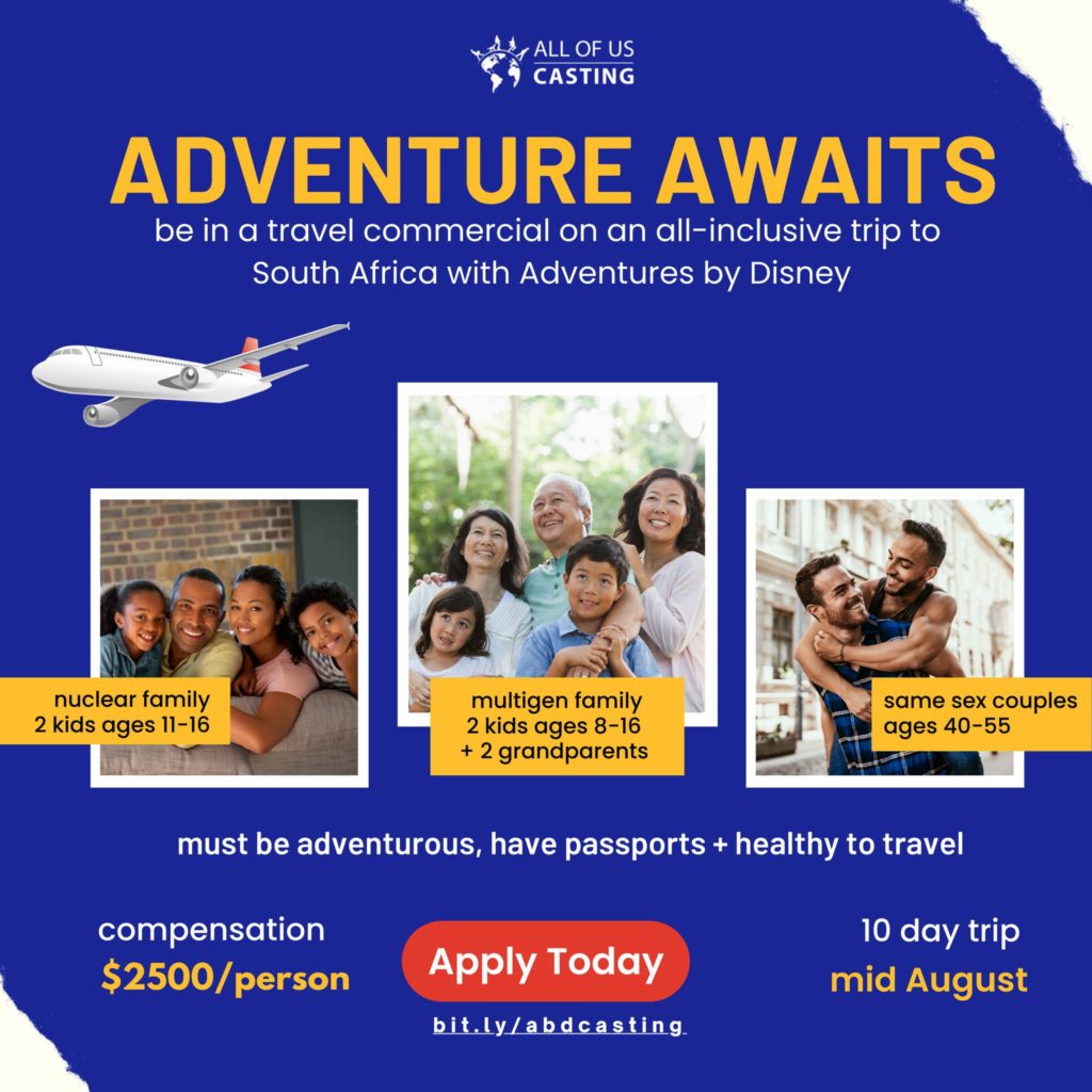 Disney video auditions for upcoming promotion for adventures by disney