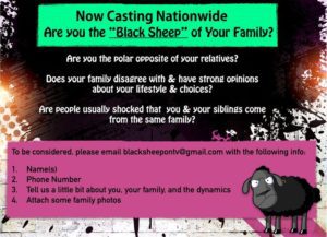 Read more about the article Casting Call for People Who Are The Black Sheep in their Families