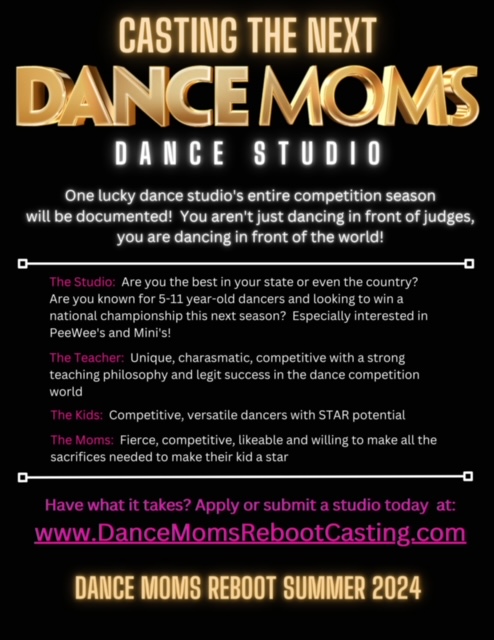 casting notice for new dance moms tv show