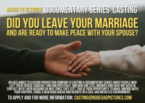 Read more about the article Casting Call Nationwide for People Who Left Their Marriage
