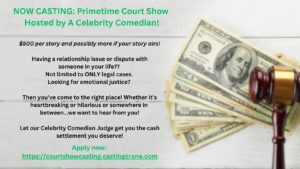 Read more about the article NOW CASTING: Primetime Court Show Hosted by A Celebrity Comedian – Atlanta