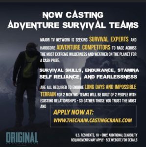 Read more about the article Casting Campers Who Want To Go on an Awesome Survival Adventure Competition