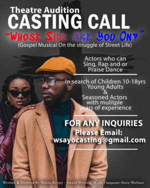 New York Theater Auditions for Gospel Musical “Whose Side Are You On?”