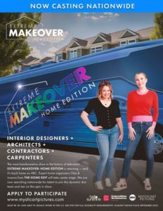 ABC's Extreme Makeover Home Edition Holding Nationwide Auditions for