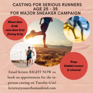 Read more about the article Casting Serious Runners in Boston For Paid Promo – Pays $2000
