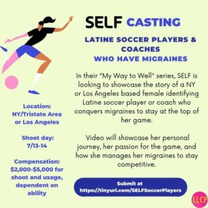 Read more about the article Female Soccer Players and Coaches who get Migraines for Promo – Pays 2-5k (L.A. & NY)