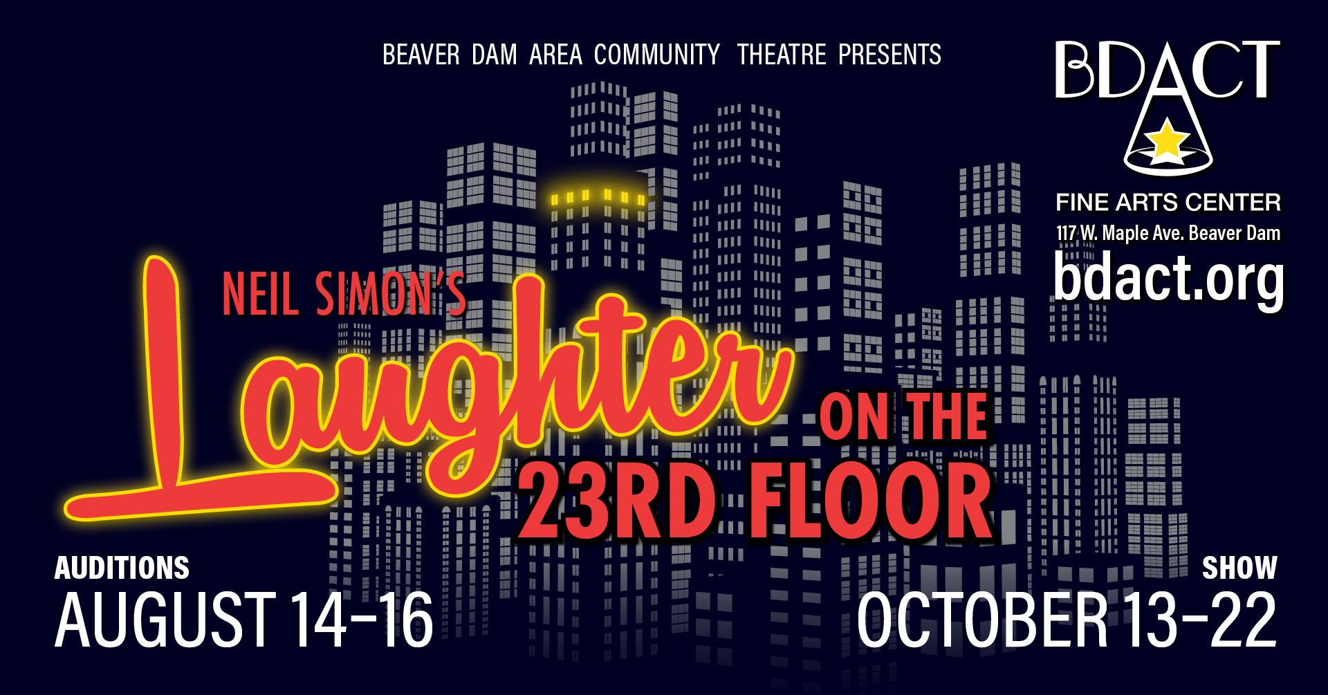 Read more about the article Theater Auditions in Madison, WI for “Laughter on the 23rd Floor”