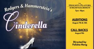 Read more about the article Musical Theater Auditions in Brooklyn, NY for Cinderella – The Heights Players Open Call