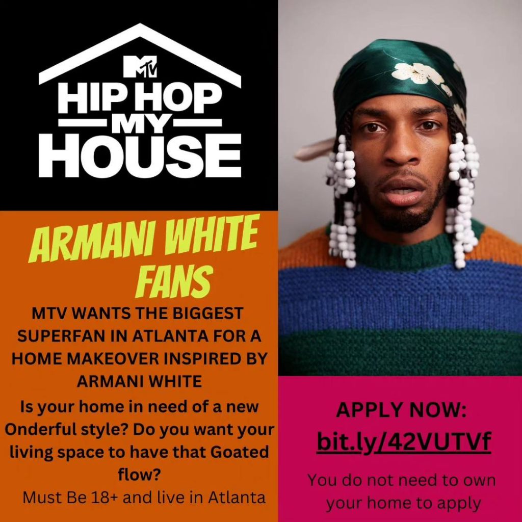 Hip Hop My House info graphic for season 2 auditions for Armani White fans