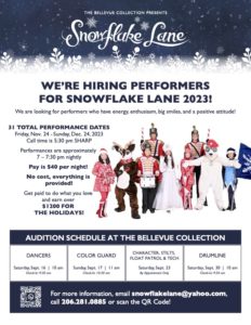 Read more about the article Auditions for Paid Acting, Dancer and Performer Job in Bellevue, WA – Snowflake Lane