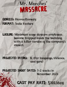 Read more about the article Winston-Salem, NC Casting Call for “Mr. Meeches’ Massacre” Film