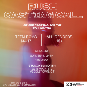 Rush Call for Models in Connecticut – Boys 14 to 17 and Adults