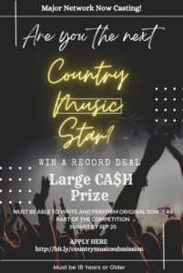 Read more about the article Auditions for The Next Country Music Star – Compete for $50k