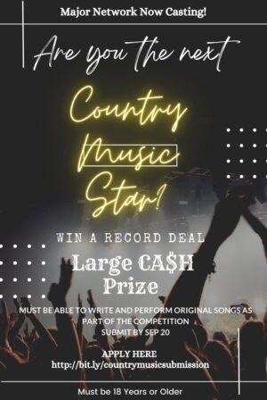 Auditions for The Next Country Music Star – Compete for $50k