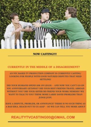 Casting Call for Families That Are in Disagreement
