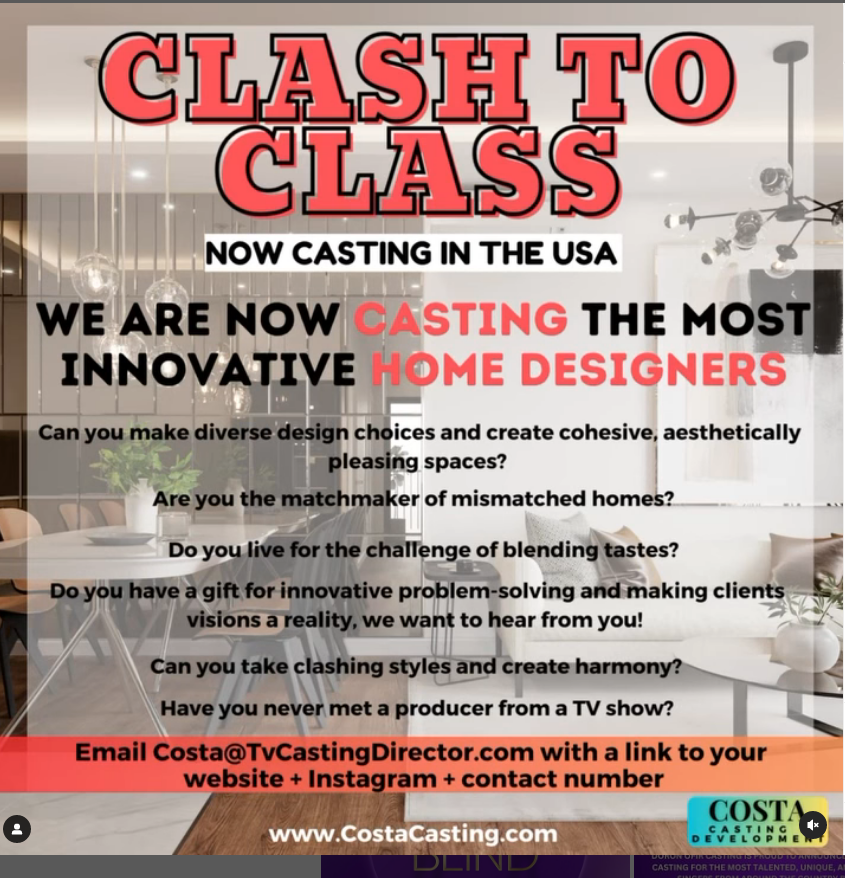 Read more about the article Casting Home Renovation Experts for “Clash To Class”