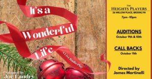 Auditions in Brooklyn New York for “It’s A Wonderful Life: A Live Radio Play” – The Heights Players