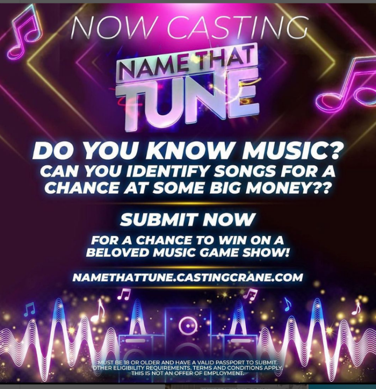Now Casting FOX’s “Name That Tune” Game Show Nationwide