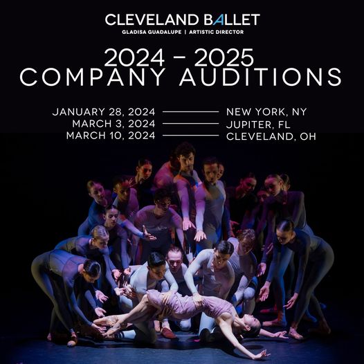 Read more about the article Cleveland Ballet Holding Auditions for 2024 / 2025 Season in New York, Florida and Ohio