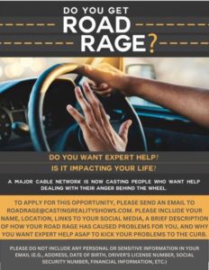 Read more about the article Got Road Rage Issues? Casting Call Nationwide For Folks Who Do.