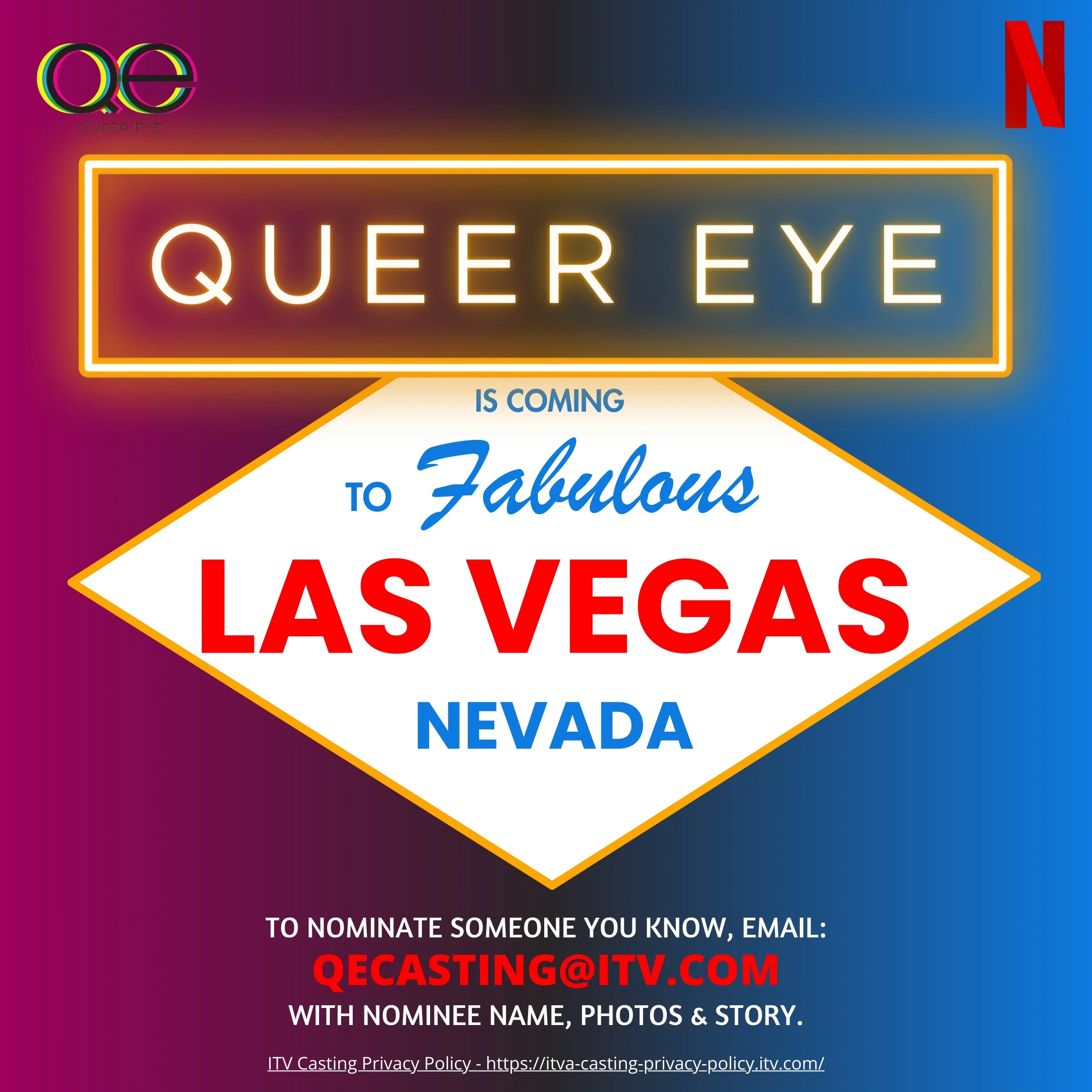 Read more about the article Queer Eye Holding Casting Call in Las Vegas for 2024 Season 9
