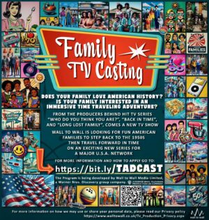 Nationwide Casting Call for Families Who Love History for a Travel Adventure.