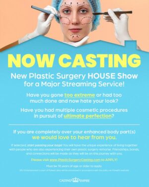 Streaming Service Casting Nationwide for New Plastic Surgery Show
