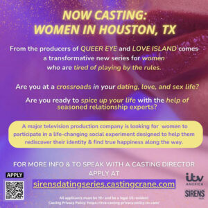 Casting Women in Houston Texas for a Dating TV Series