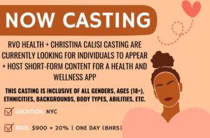 Casting Call in New York for Health Promo – Pays$900