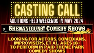 Actors and Performers in Georgia – Auditions for Shenaniguns! Wild West Show at Six Flags Georgia