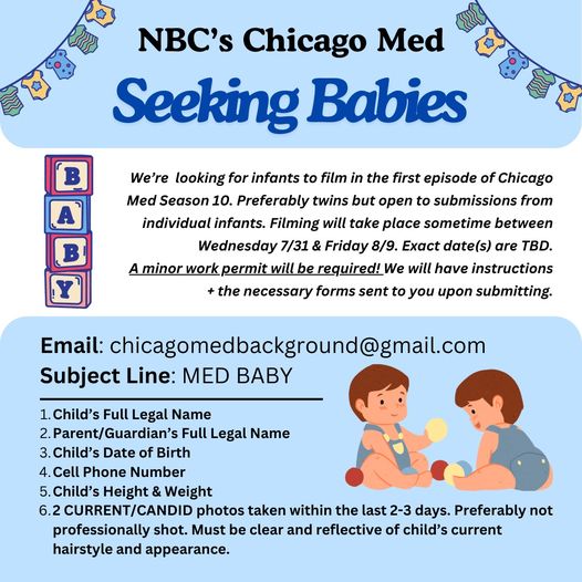 Baby Casting Call in Chicago on NBC’s Chicago Med
