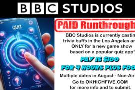 BBC Quiz show casting call
