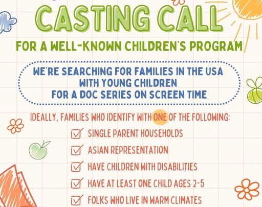 Read more about the article Children’s Program Now Casting Families – Online Auditions