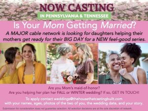 Casting Call - PA & TN - People With Moms Getting Married
