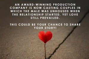 Read more about the article Casting Couples for Docu-Series – Was Your Partner Homeless?