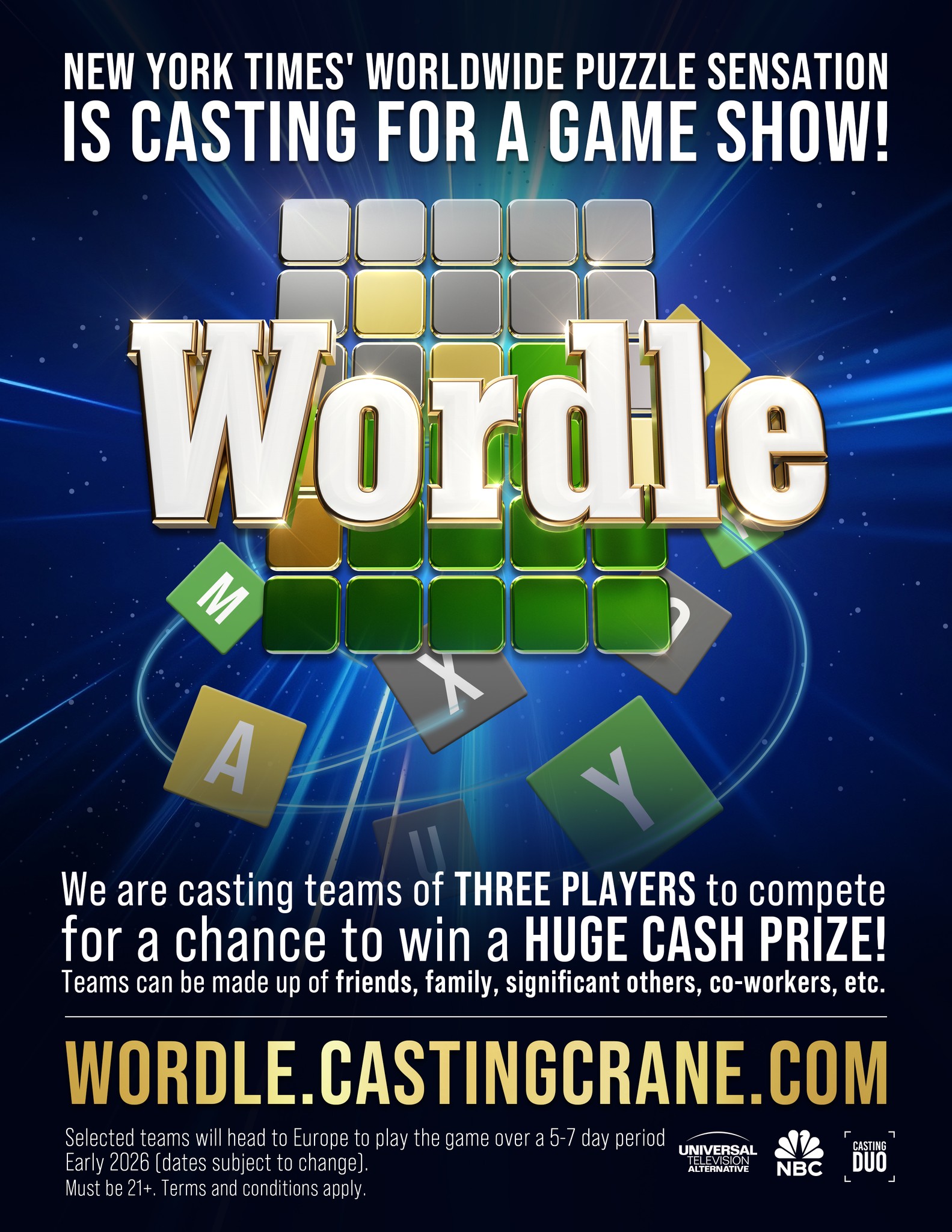 Online Auditions For Wordle Game Show Contestants 2026 Wordle Casting Call 2026 