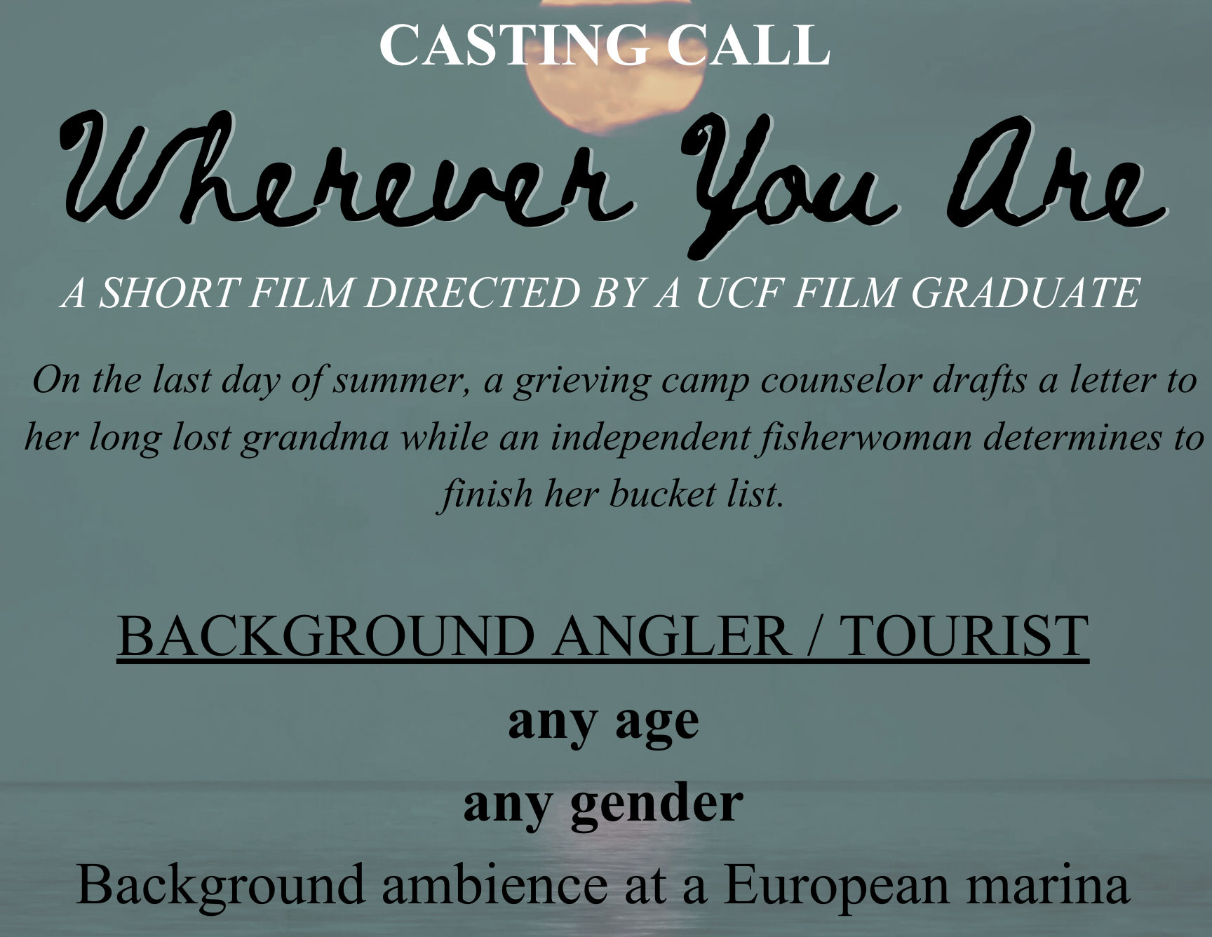 Read more about the article Extras Needed in Sarasota Area for Student Film Project
